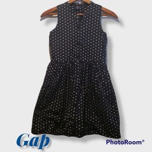 Navy & white polka dot dress